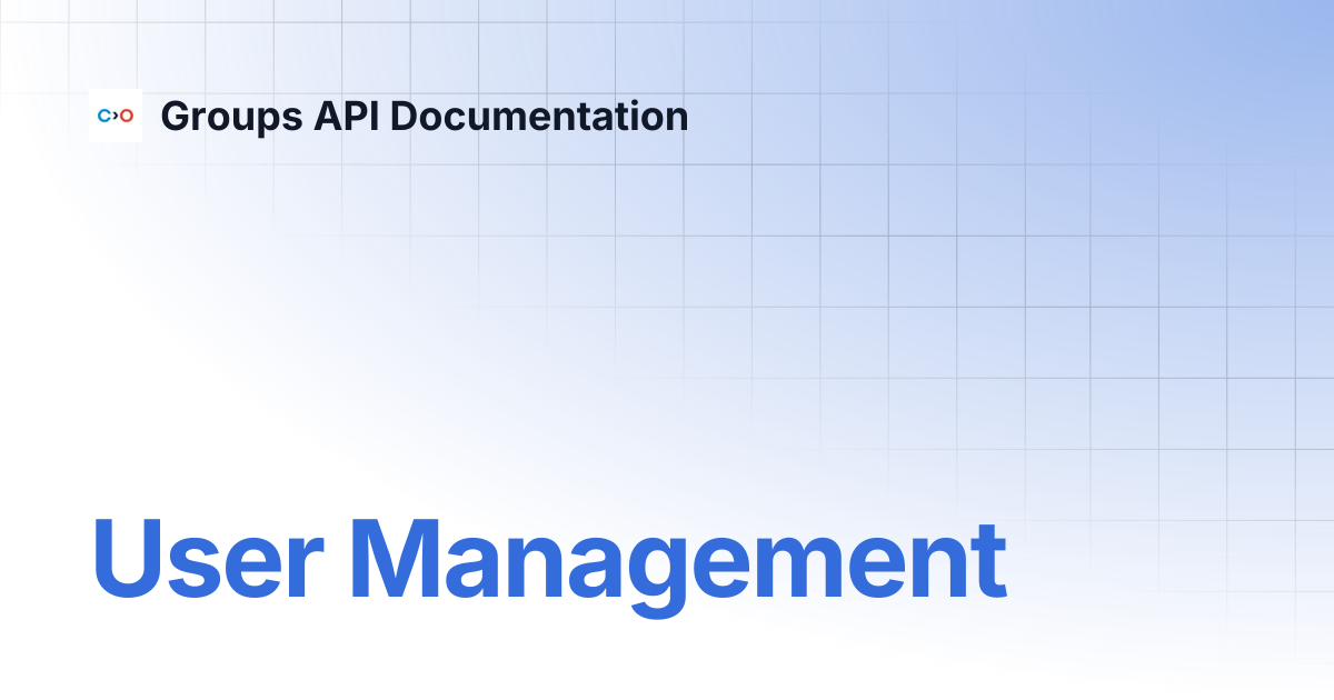 User Management | English V2 | Groups API Documentation